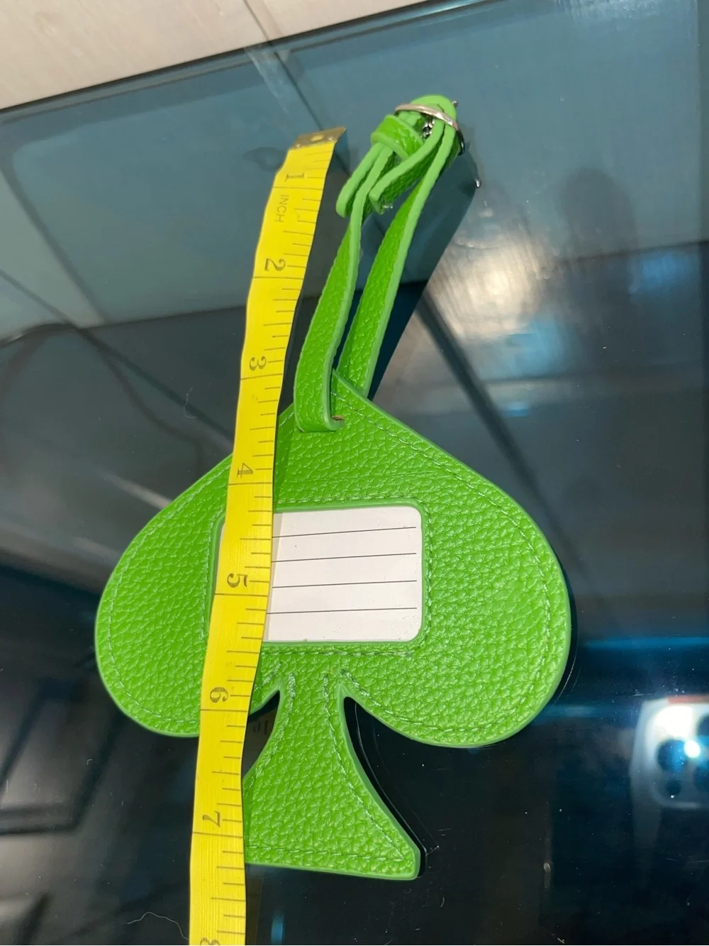 Kate Spade ♠️ Love Shack Red Heart Bag Charm & Green Spade Luggage Tag NWT 2FER - Picture 6 of 15